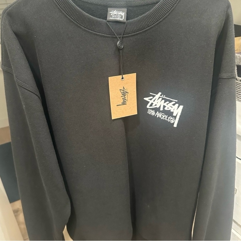 Stussy Men's Black Crewneck Sweater